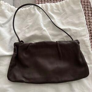 The Row  XL Bourse Bag in Dark Khaki